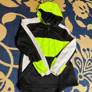 Black, green and white hoddie